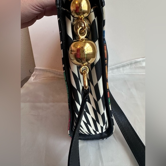 Gianni Versace Rare Optical Baroque Print Shoulder Bag - Picture 6 of 16